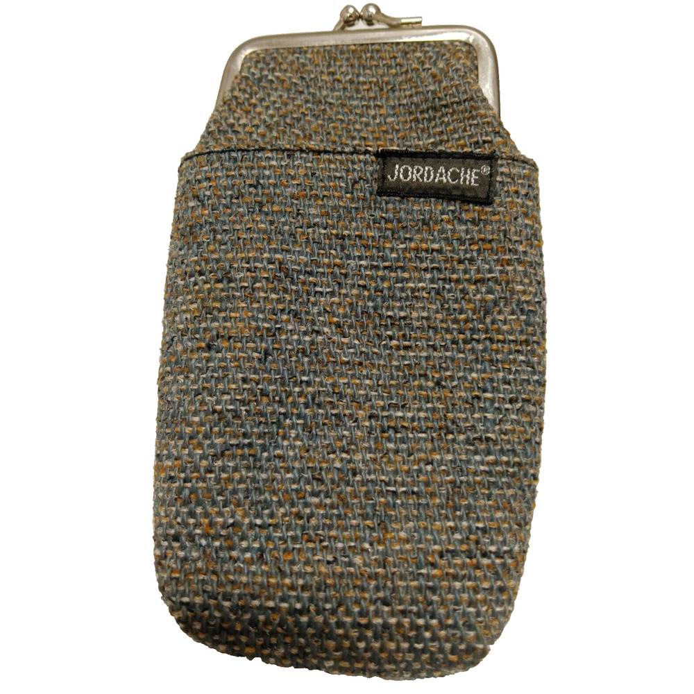 Jordache Cigarette Case Tweed Lighter Holder Snap Closure Clean & Nice Condition